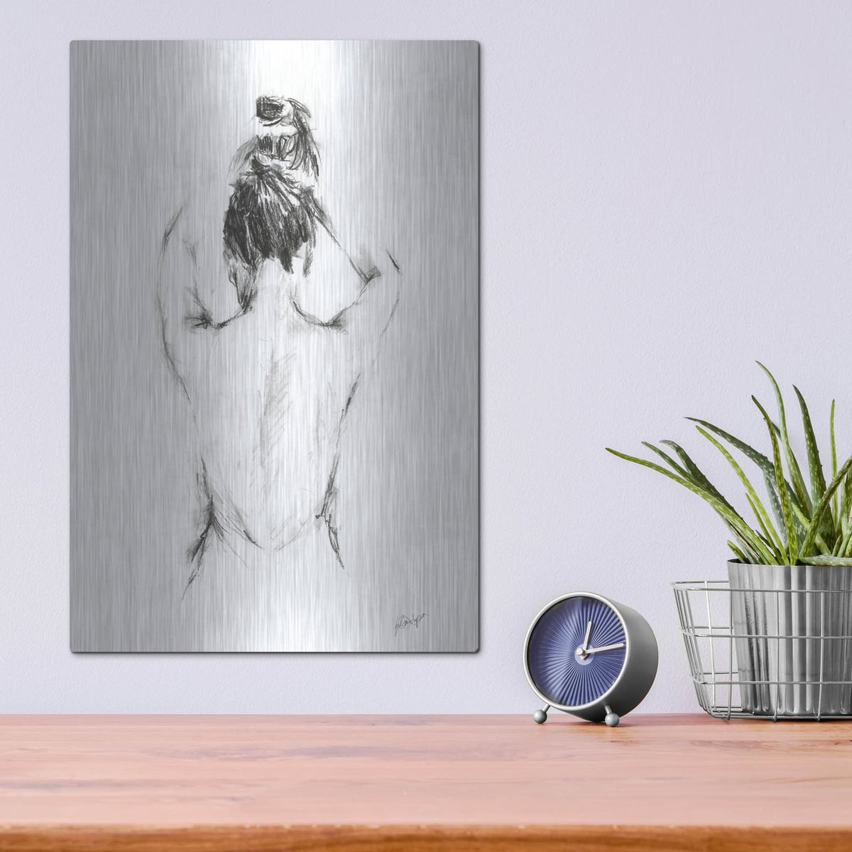 'Back Study 1' by Ethan Harper – Metal Wall Art, 12x16 room view