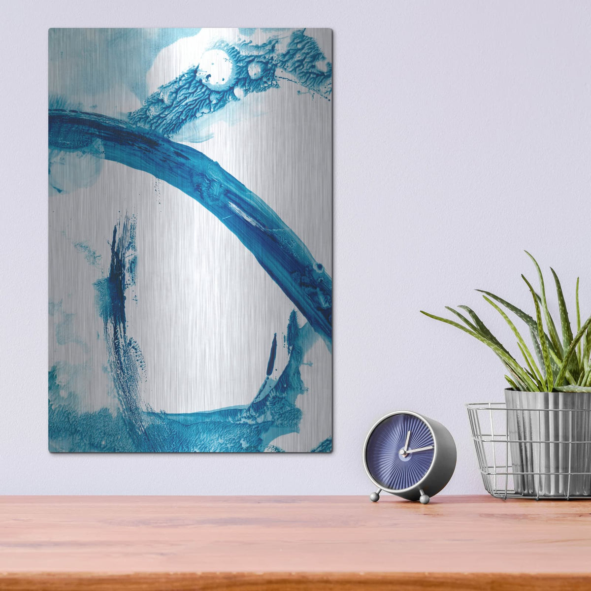 'Aqua Ring' by Ethan Harper – Metal Wall Art, 12x16 room view