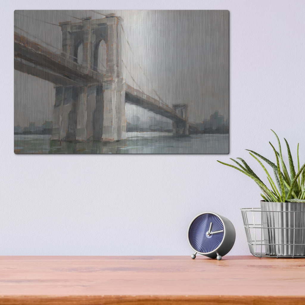 'Spanning The East River 1' by Ethan Harper – Metal Wall Art, 16x12 room view