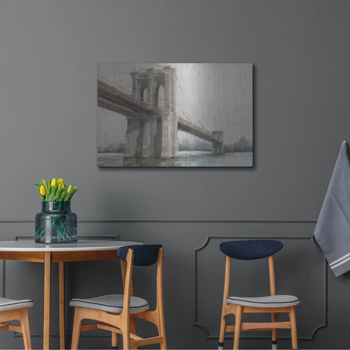 'Spanning The East River 1' by Ethan Harper – Metal Wall Art, 36x24 room view