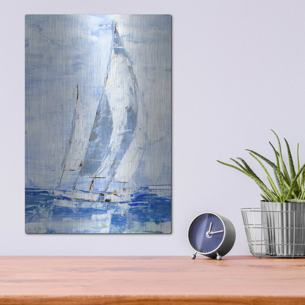'Blue Sails 2' by Ethan Harper – Metal Wall Art, 12x16 room view