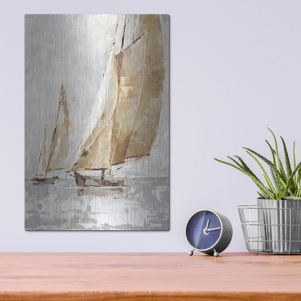 'Golden Sails 2' by Ethan Harper – Metal Wall Art, 12x16 room view