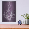 'Plum Chandelier Sketch 1' by Ethan Harper – Metal Wall Art, 12x16 room view