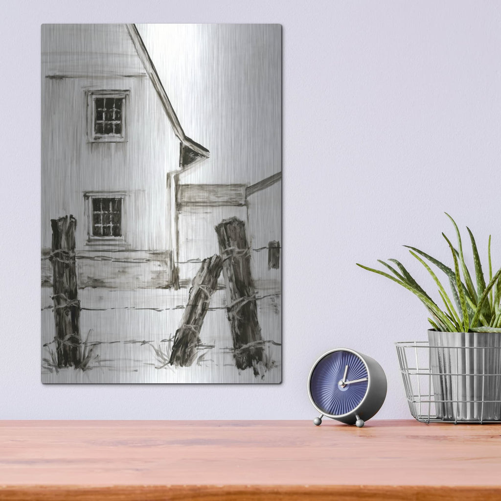 'Rustic Barbed Wire 1' by Ethan Harper – Metal Wall Art, 12x16 room view