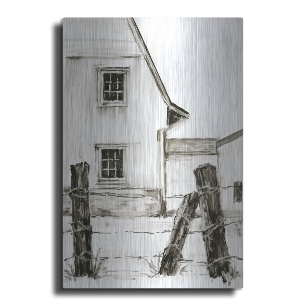 'Rustic Barbed Wire 1' by Ethan Harper – Metal Wall Art
