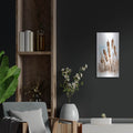'Watercolor Cattail Study 2' by Ethan Harper – Metal Wall Art, 12x24 room view