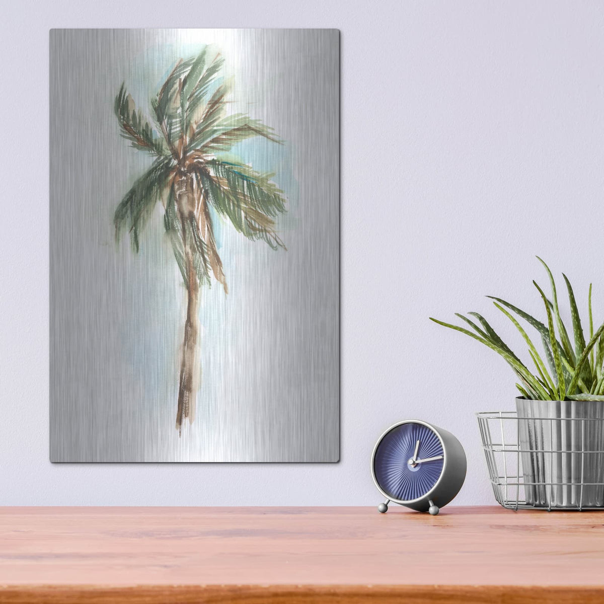 'Watercolor Palm Study 1' by Ethan Harper – Metal Wall Art, 12x16 room view
