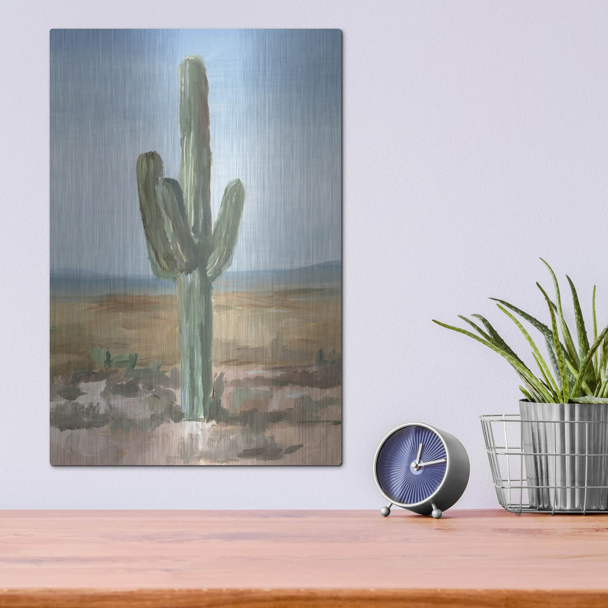 'Saguaro Cactus Study 1' by Ethan Harper – Metal Wall Art, 12x16 room view