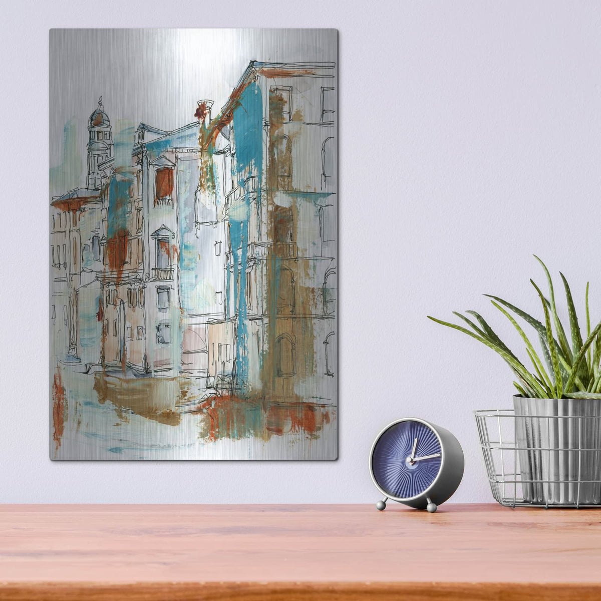 'Venetian Abstract 2' by Ethan Harper – Metal Wall Art, 12x16 room view