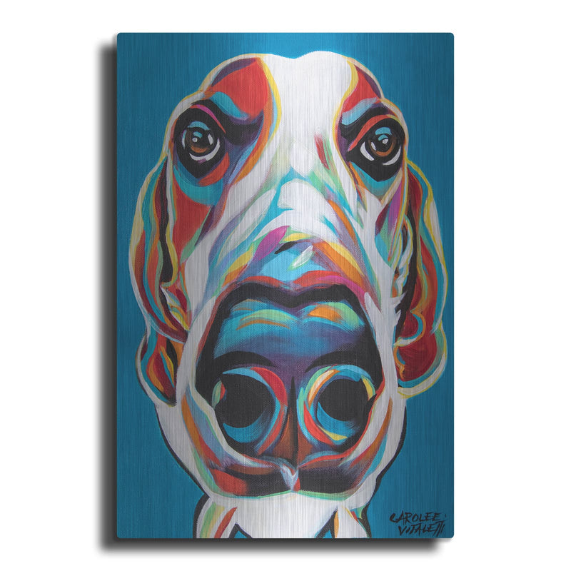 'Nosey Dog' by Carolee Vitaletti – Metal Wall Art