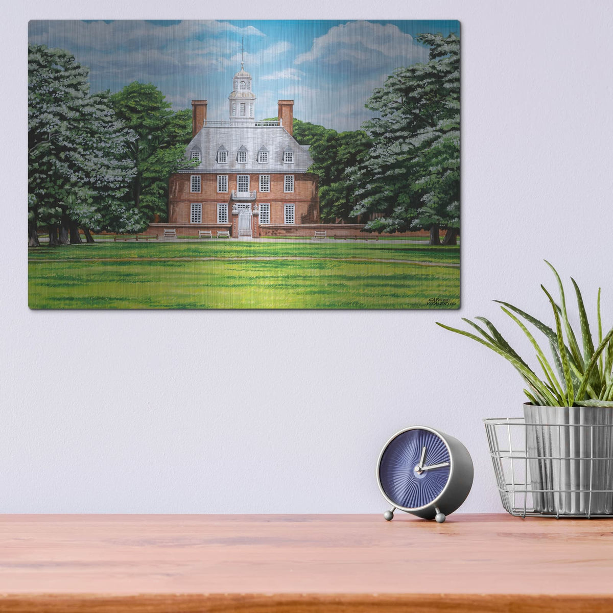'Governors Palace' by Carolee Vitaletti – Metal Wall Art, 16x12 room view