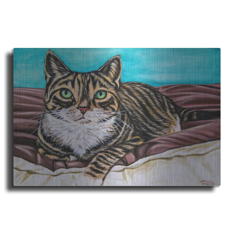 'Kaleidoscope Comfy Cat' by Carolee Vitaletti – Metal Wall Art