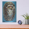 'Blue Hedgehog' by Carolee Vitaletti – Metal Wall Art, 12x16 room view