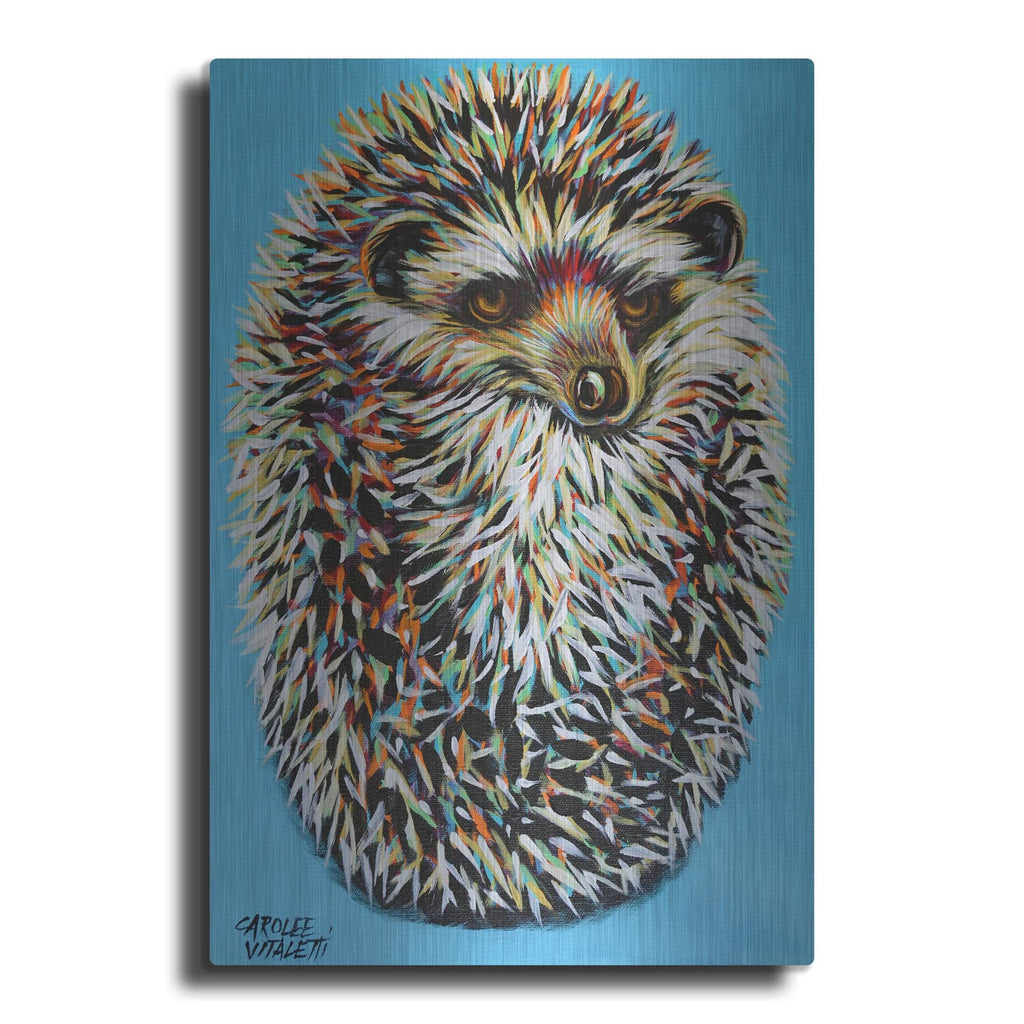 'Blue Hedgehog' by Carolee Vitaletti – Metal Wall Art
