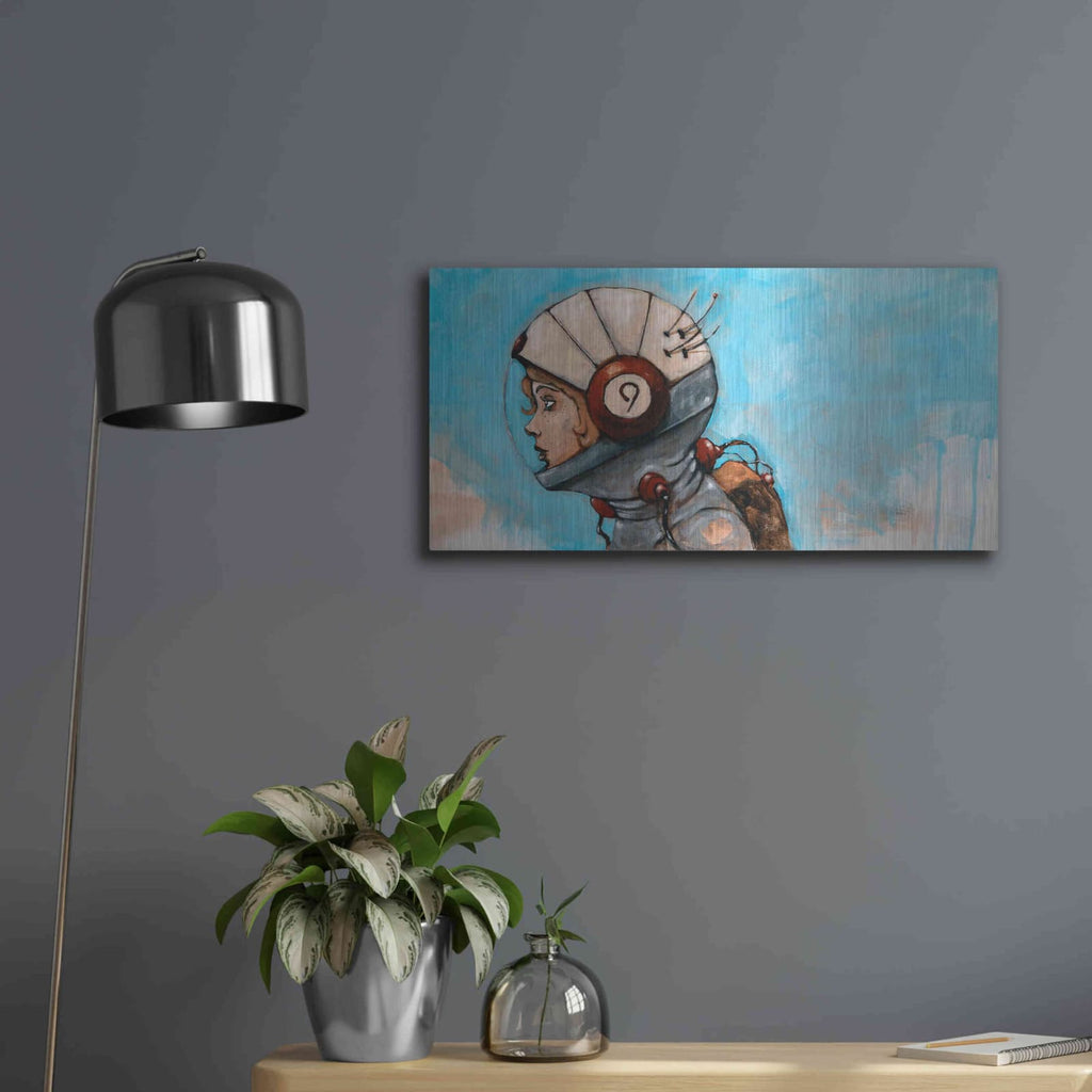 'Rosie The Rocketeer' by Craig Snodgrass – Metal Wall Art, 24x12 room view