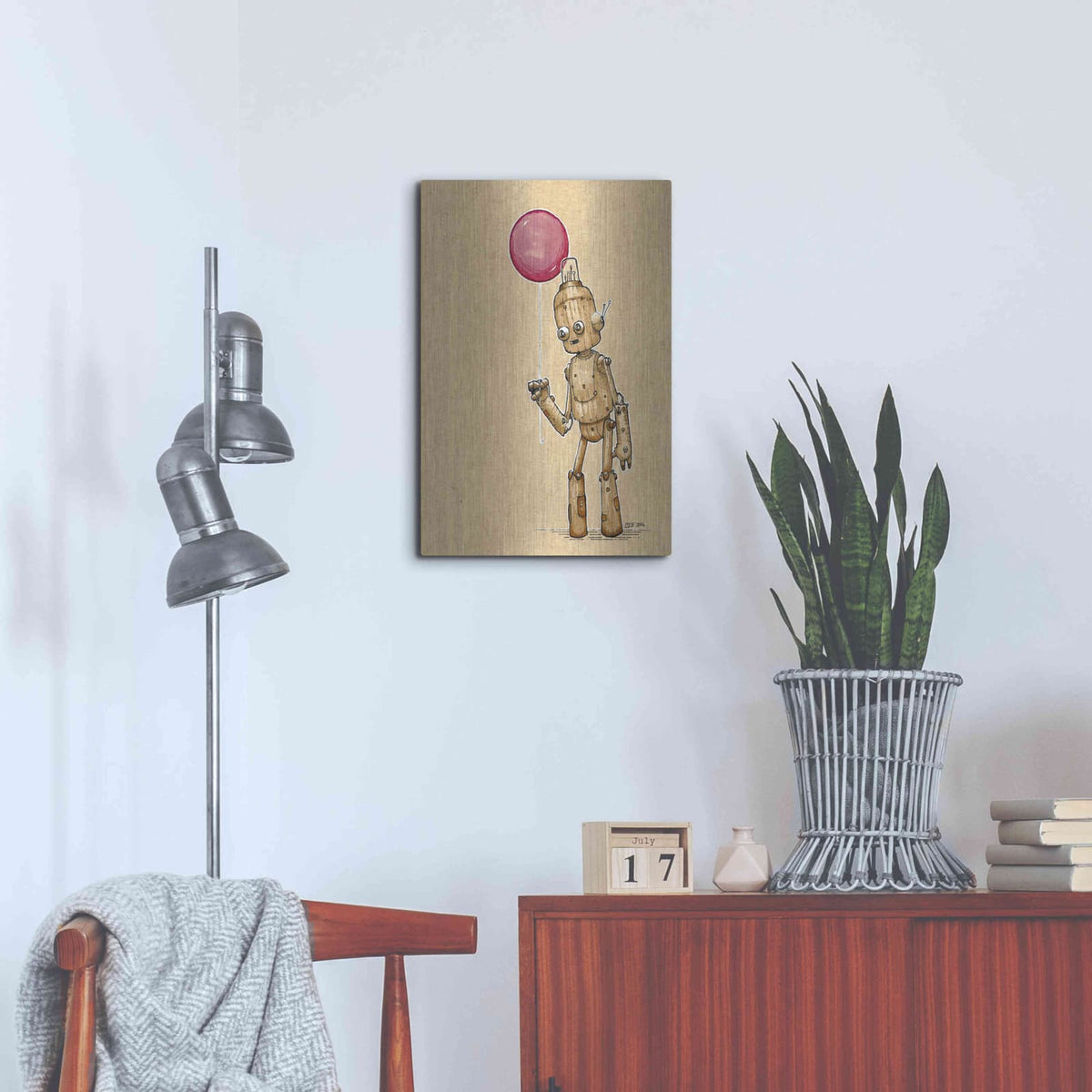 'Ink Bot Balloon' by Craig Snodgrass – Metal Wall Art, 16x24 room view