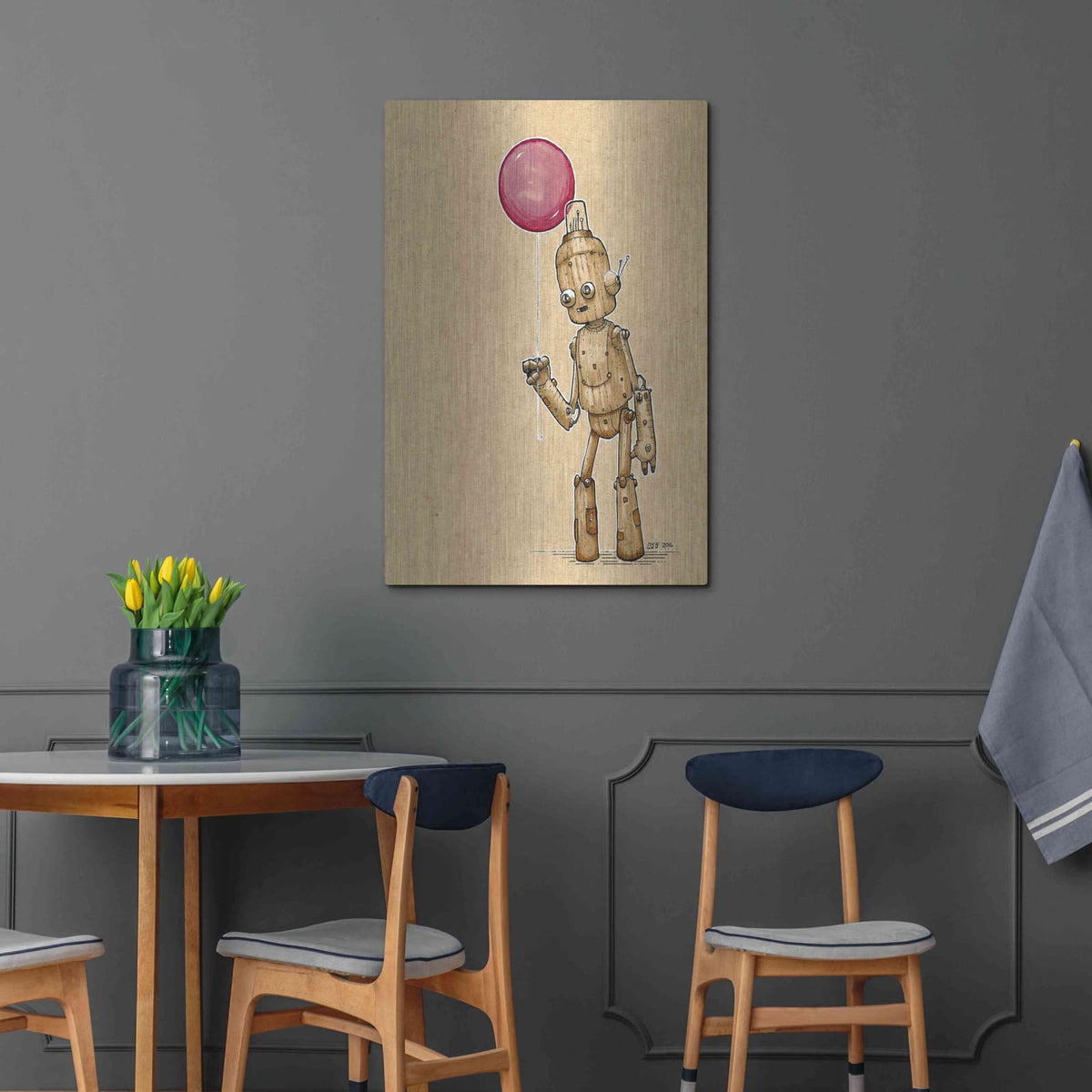'Ink Bot Balloon' by Craig Snodgrass – Metal Wall Art, 24x36 room view