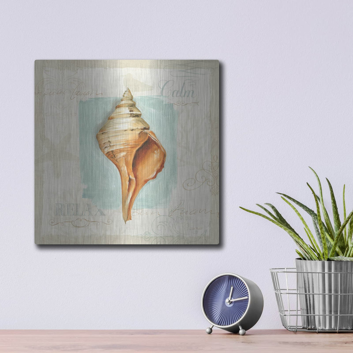 'Coastal Jewels I' by Lisa Audit – Metal Wall Art, 12x12 room view