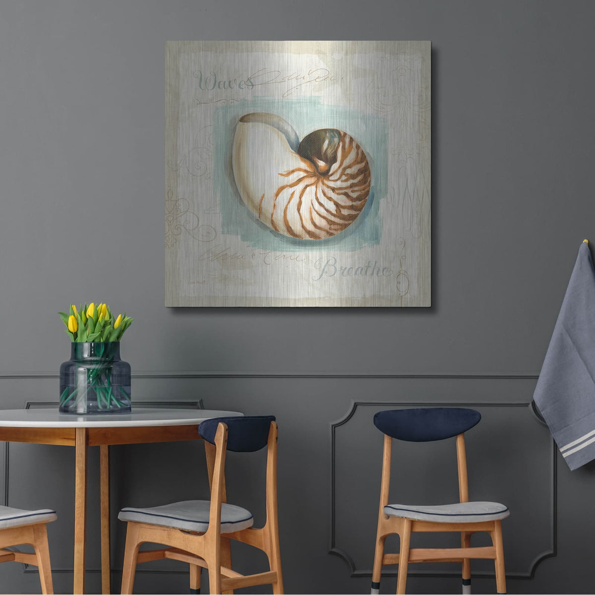 'Coastal Jewels II' by Lisa Audit – Metal Wall Art, 36x36 room view