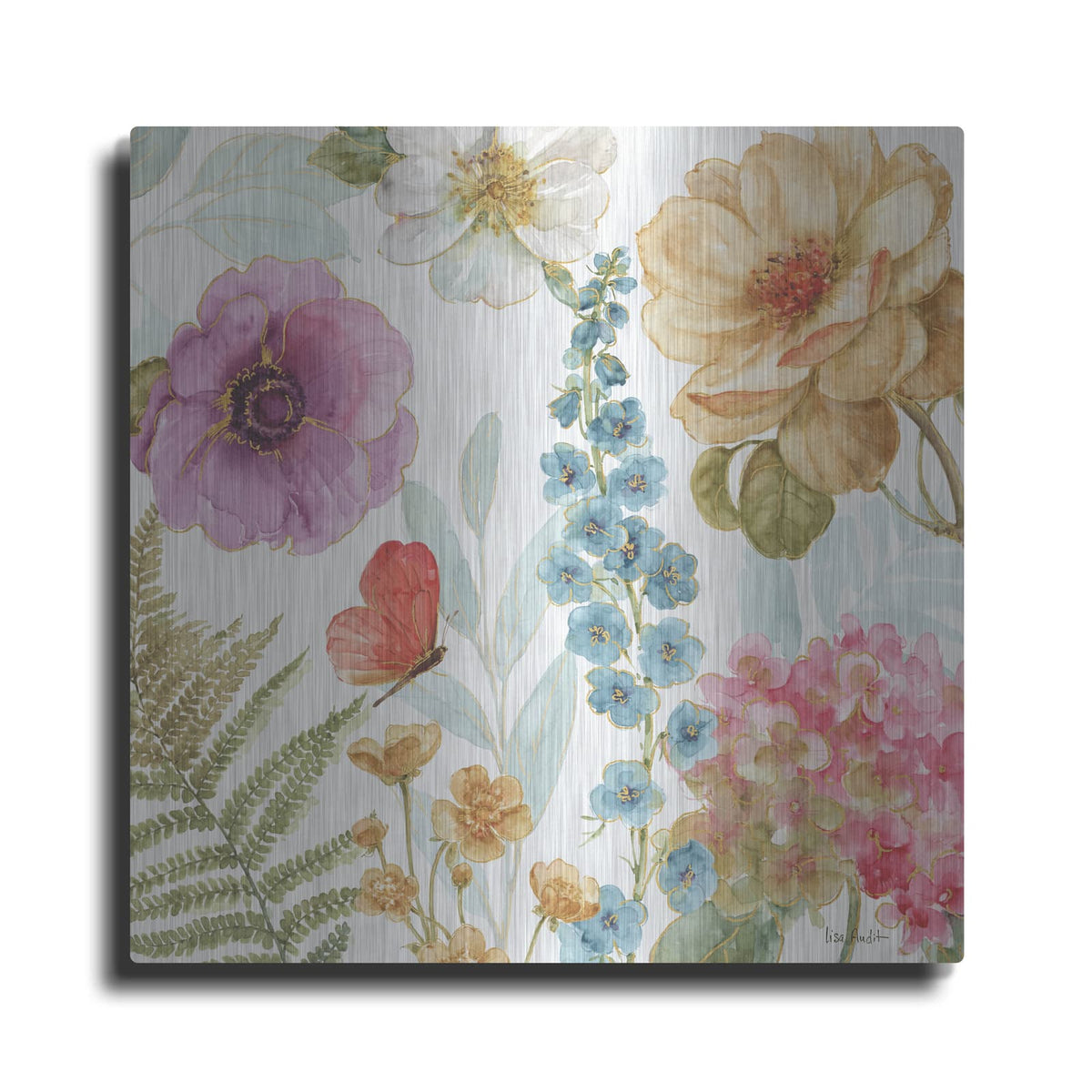 'Rainbow Seeds Flowers III' by Lisa Audit – Metal Wall Art