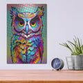 'Dignity Owl' by Dean Russo – Metal Wall Art, 12x16 room view