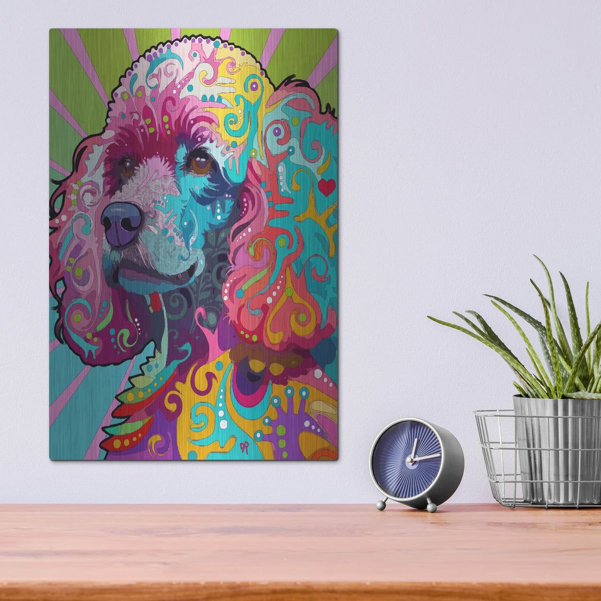 'Poodle Love' by Dean Russo – Metal Wall Art, 12x16 room view