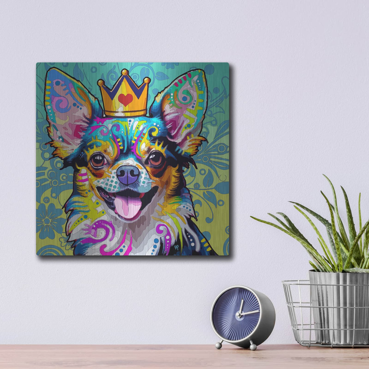 'Royal-chi' by Dean Russo – Metal Wall Art, 12x12 room view