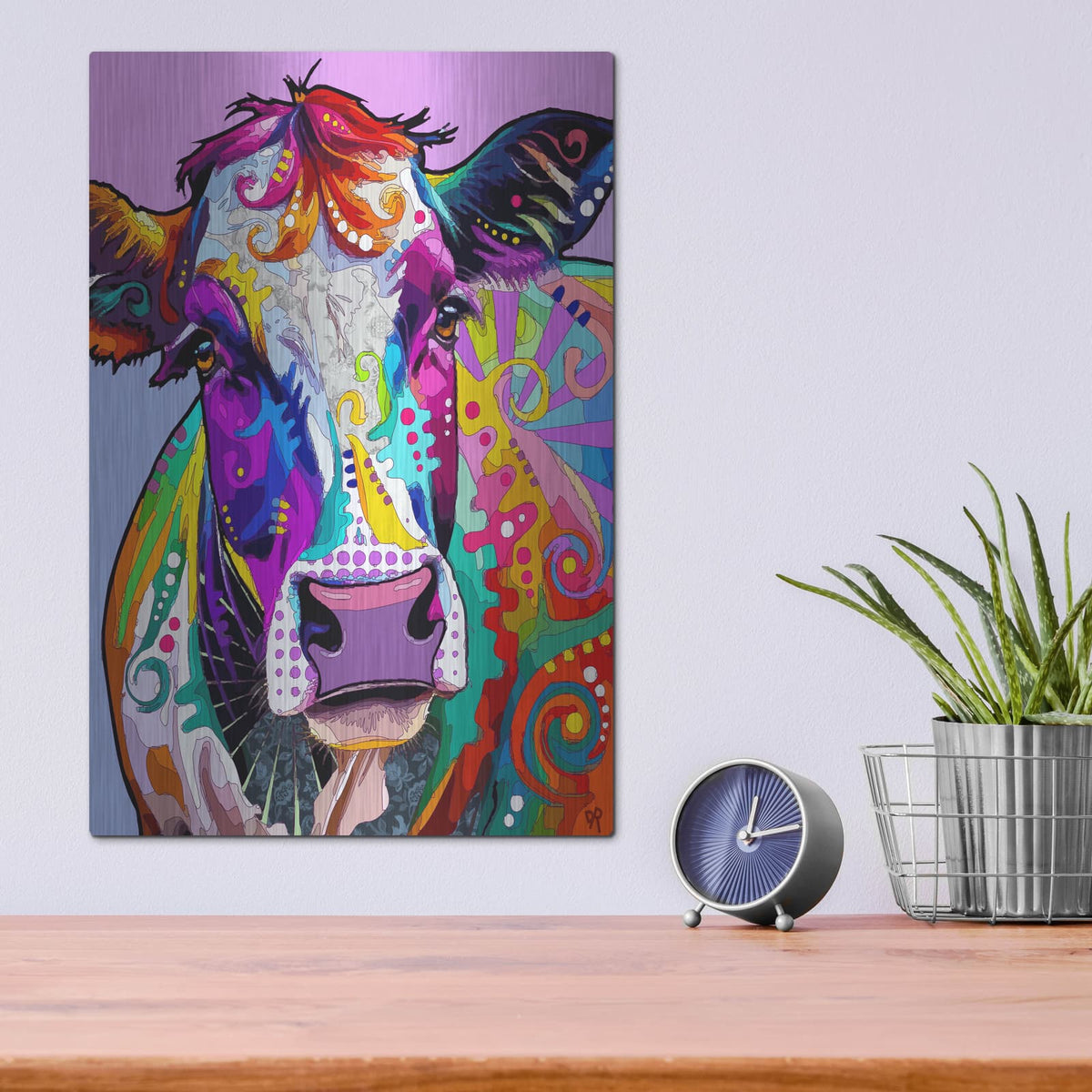 'The Cow That Loves You Back' by Dean Russo – Metal Wall Art, 12x16 room view