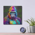 'Gorilla Stare' by Dean Russo – Metal Wall Art, 12x12 room view