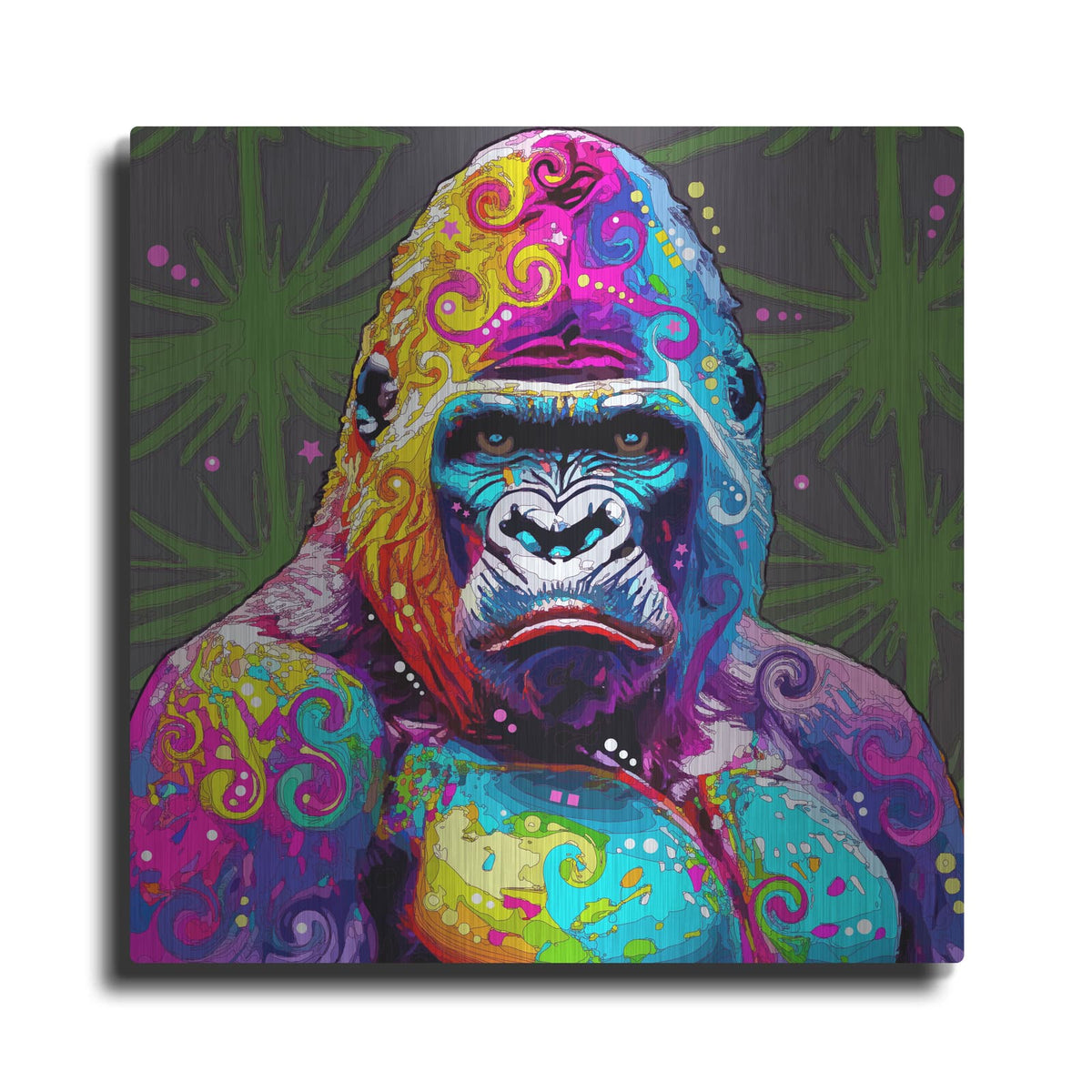 'Gorilla Stare' by Dean Russo – Metal Wall Art