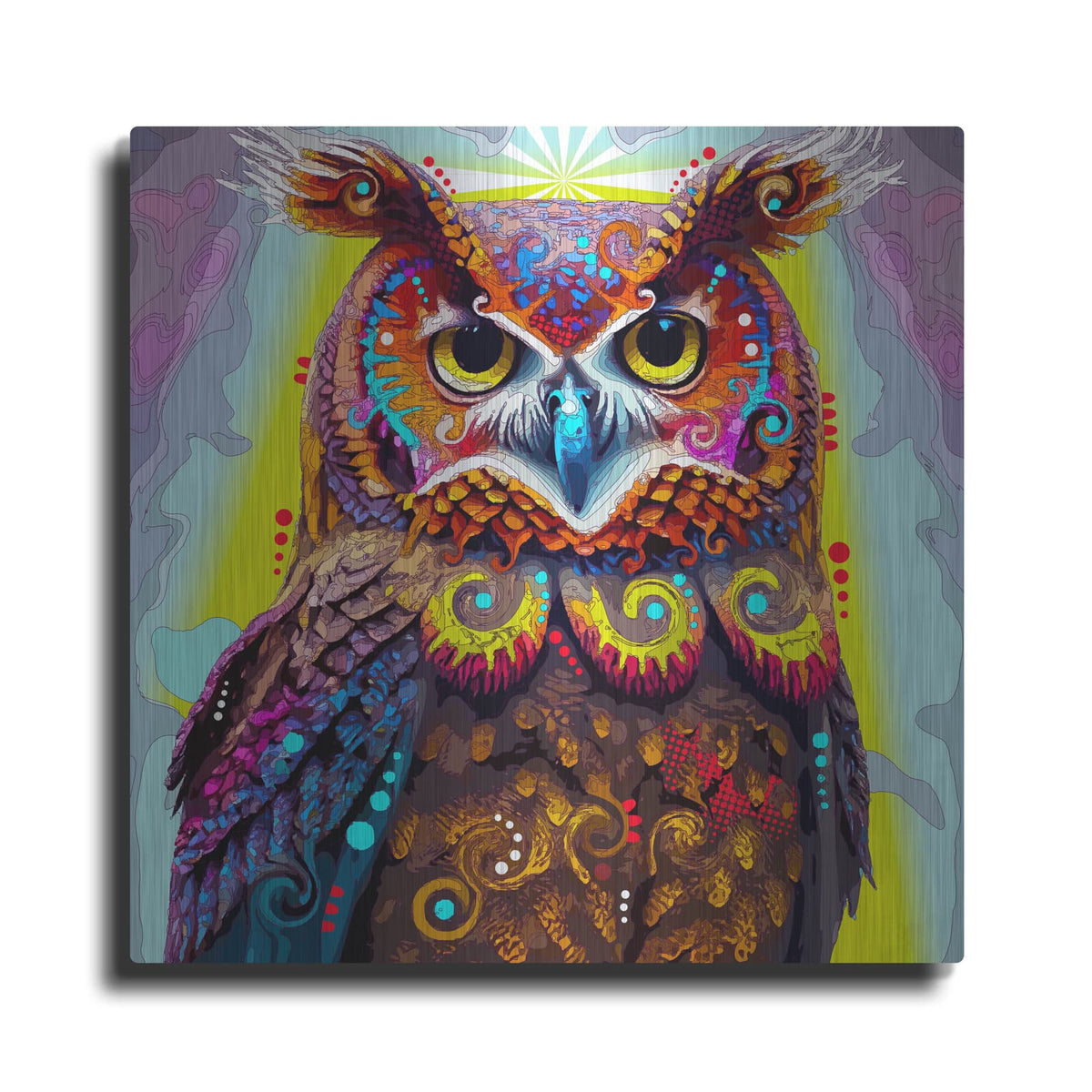 'Owl' by Dean Russo – Metal Wall Art