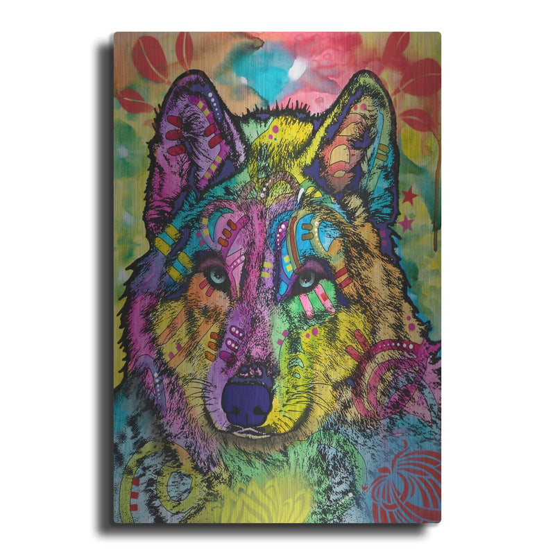 'The Stare Of The Wolf' by Dean Russo – Metal Wall Art