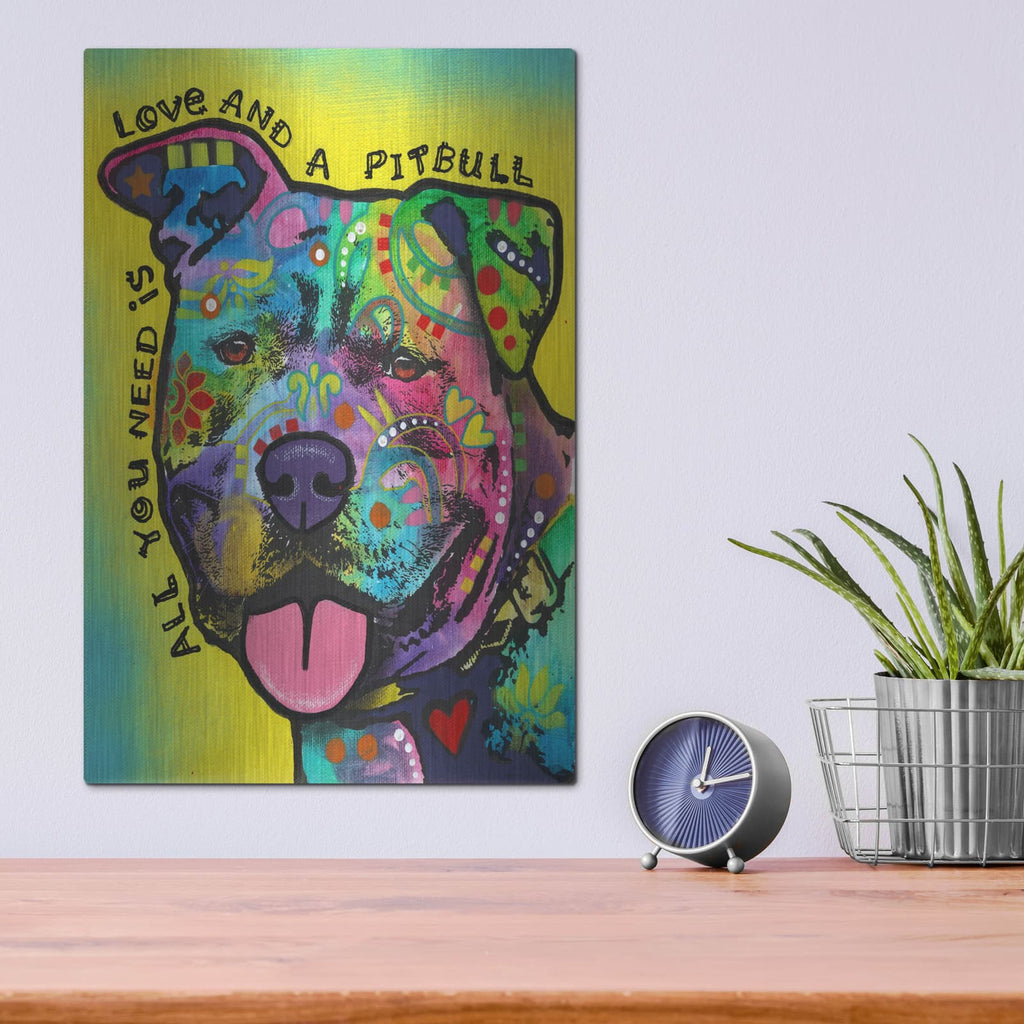 'All You Need Is' by Dean Russo – Metal Wall Art, 12x16 room view