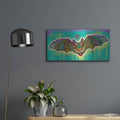 'Shaman Bat' by Dean Russo – Metal Wall Art, 24x12 room view