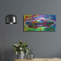 'Mustang' by Dean Russo – Metal Wall Art, 24x12 room view