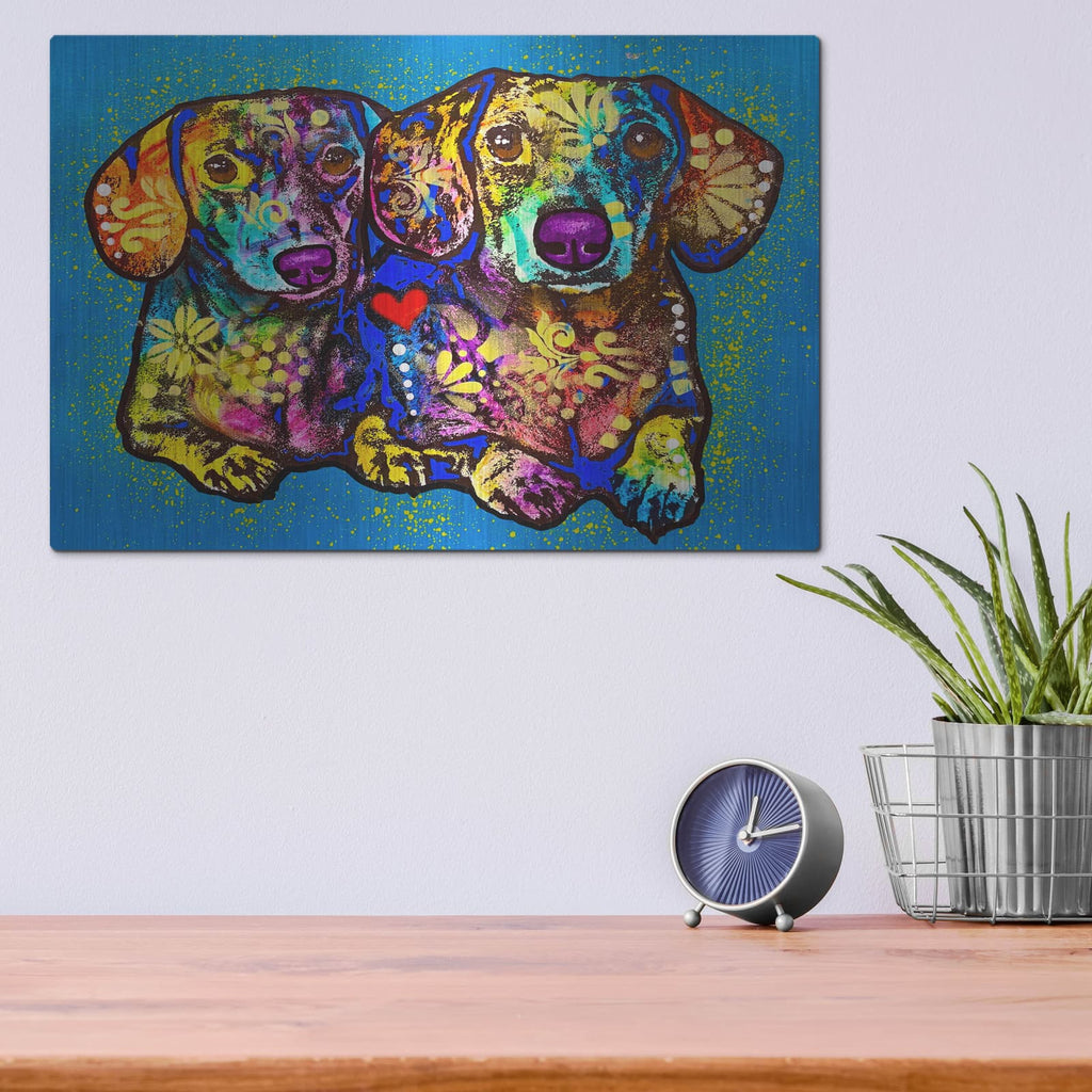 'Two Doxies' by Dean Russo – Metal Wall Art, 16x12 room view