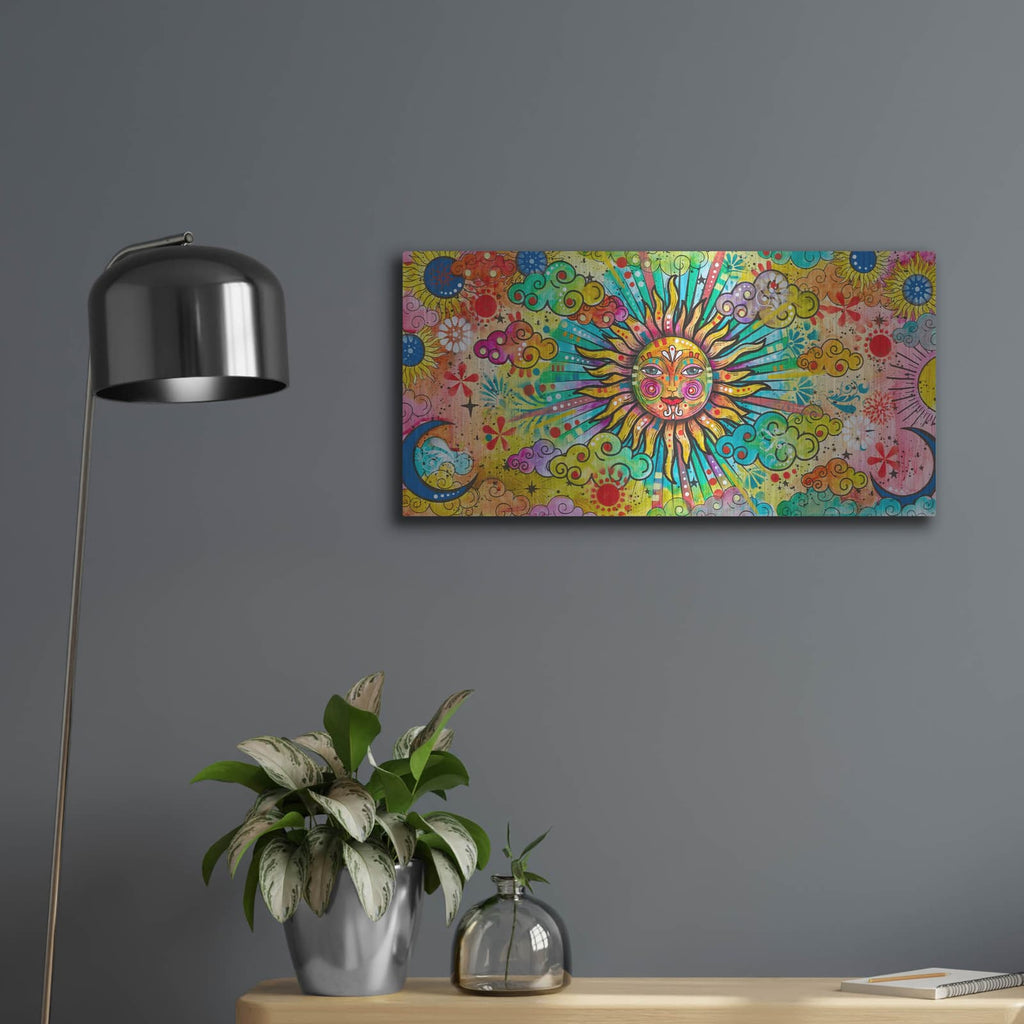 'Sun 2' by Dean Russo – Metal Wall Art, 24x12 room view
