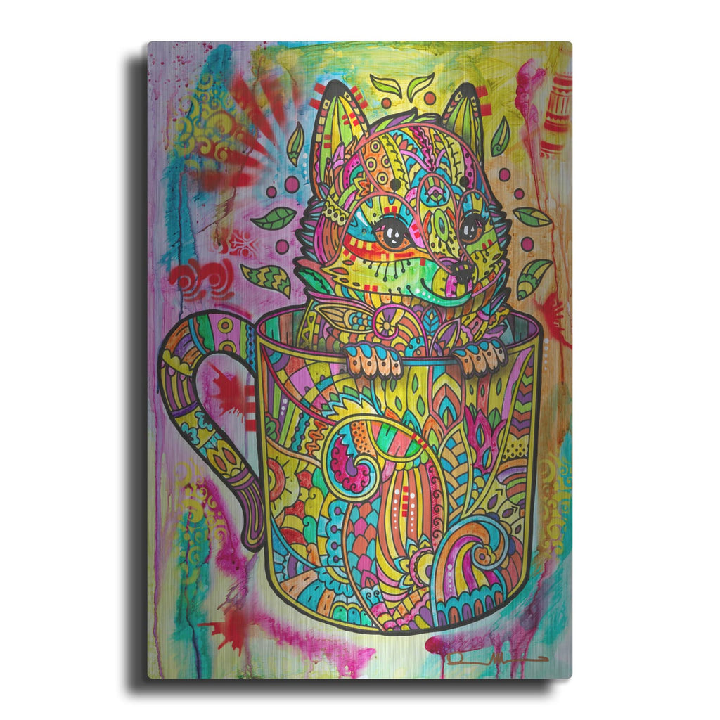 'Fox In A Mug' by Dean Russo – Metal Wall Art