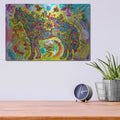 'Flower Horses' by Dean Russo – Metal Wall Art, 16x12 room view