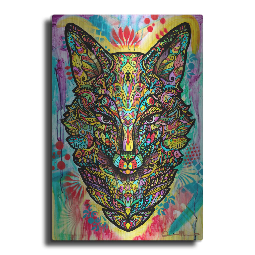 'Spiritual Fox' by Dean Russo – Metal Wall Art