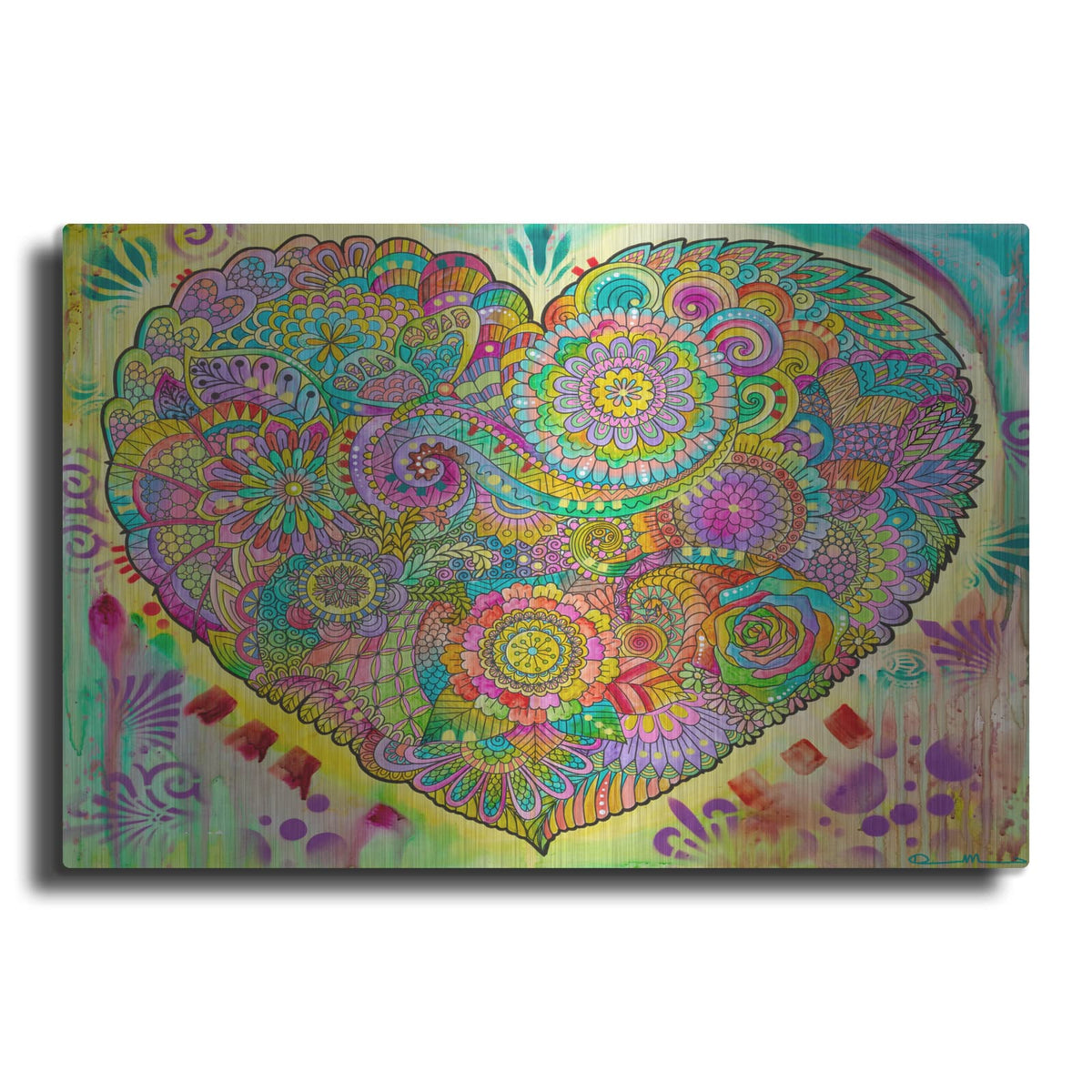 'Mandala Of The Heart' by Dean Russo – Metal Wall Art