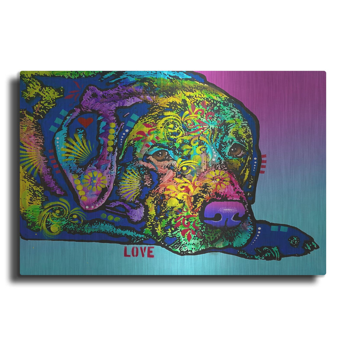 'I Love Lazy Us Time' by Dean Russo – Metal Wall Art