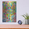 'Menorah' by Dean Russo – Metal Wall Art, 12x16 room view