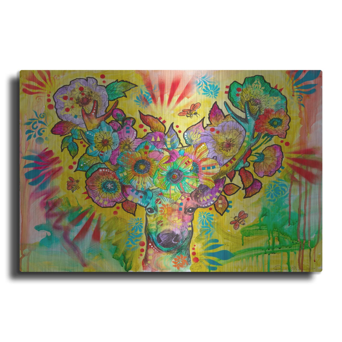 'Flower Buck' by Dean Russo – Metal Wall Art