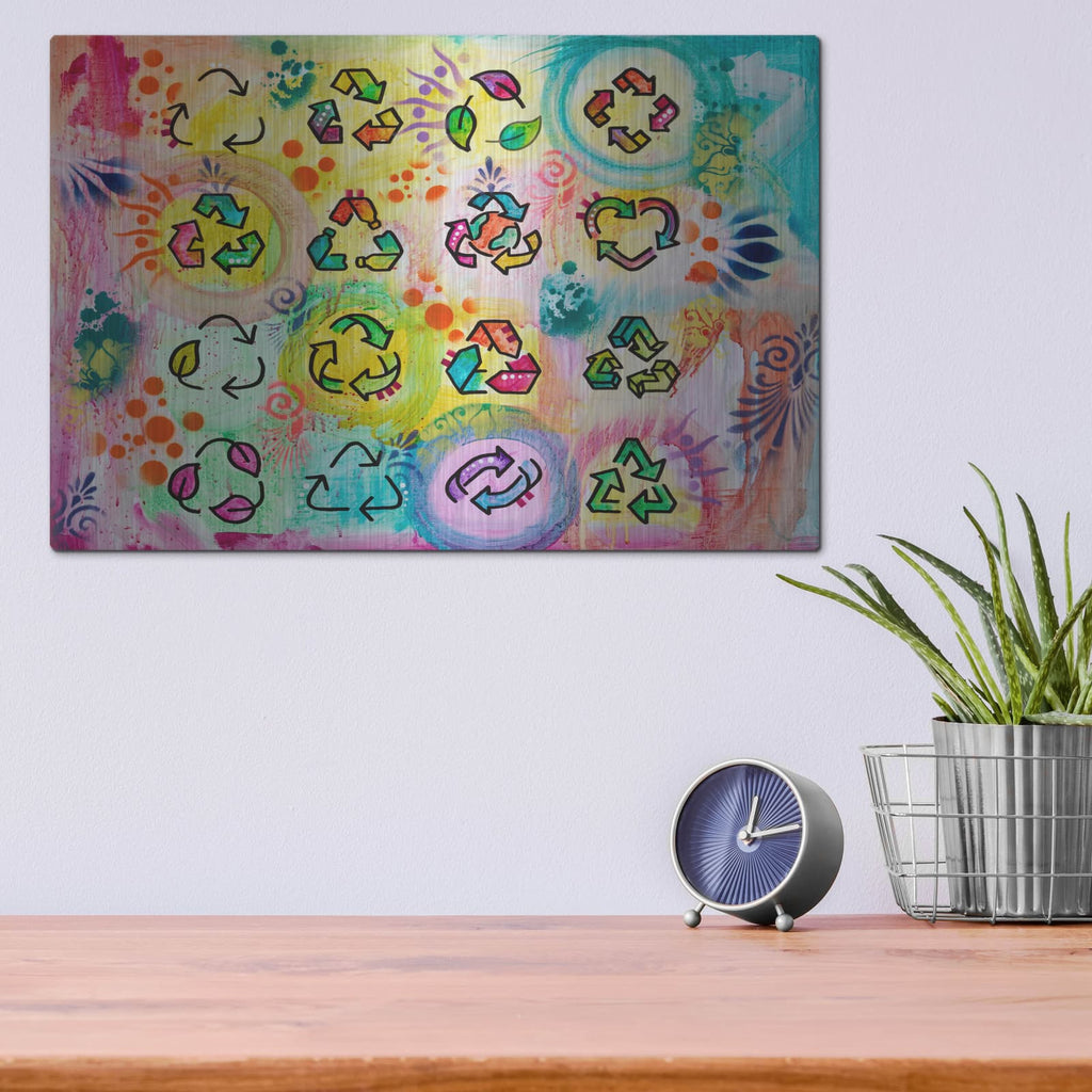 'Recycle' by Dean Russo – Metal Wall Art, 16x12 room view
