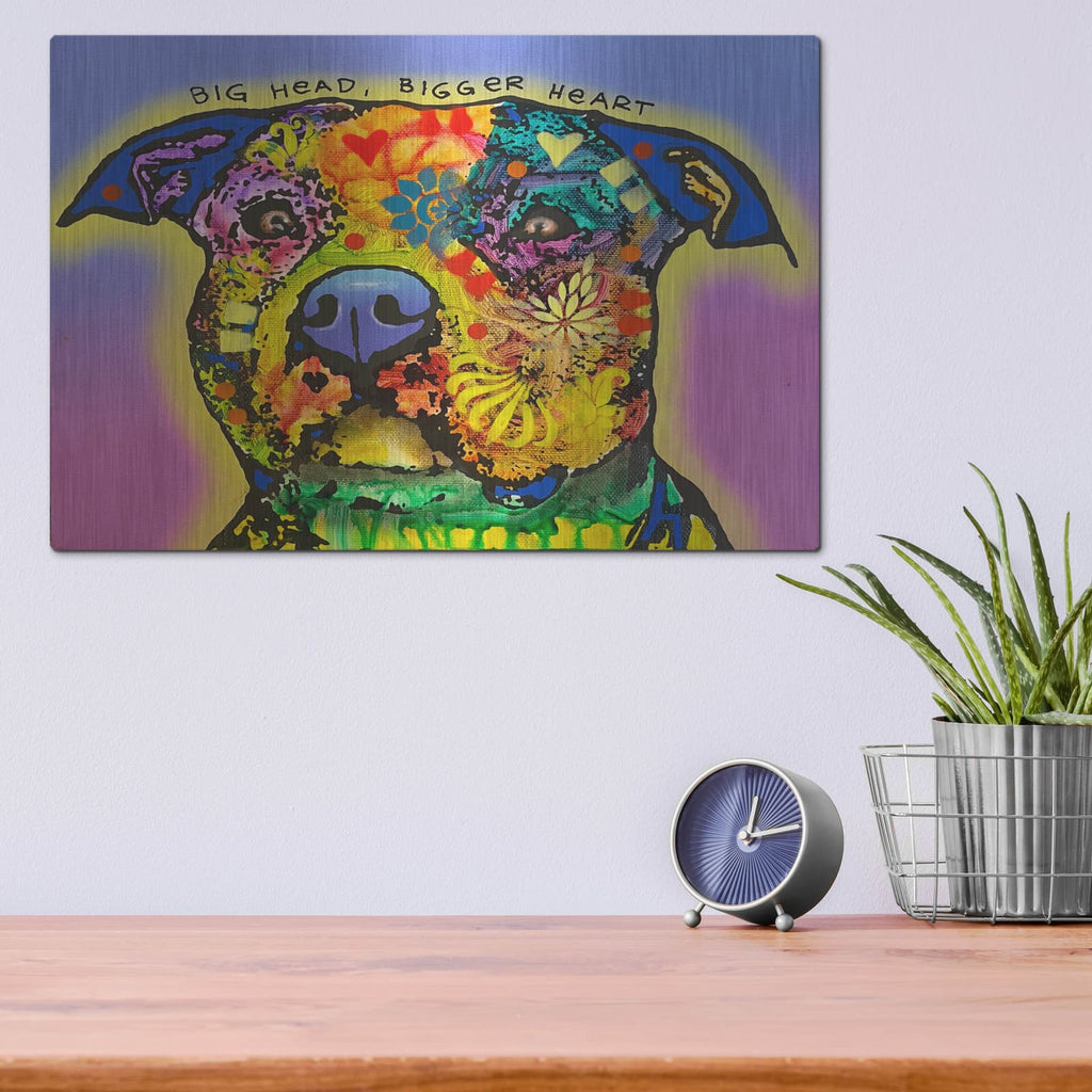 'Bigger Heart' by Dean Russo – Metal Wall Art, 16x12 room view