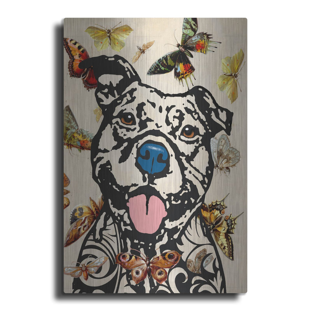 'Happy Pit (Butterflies)' by Dean Russo – Metal Wall Art