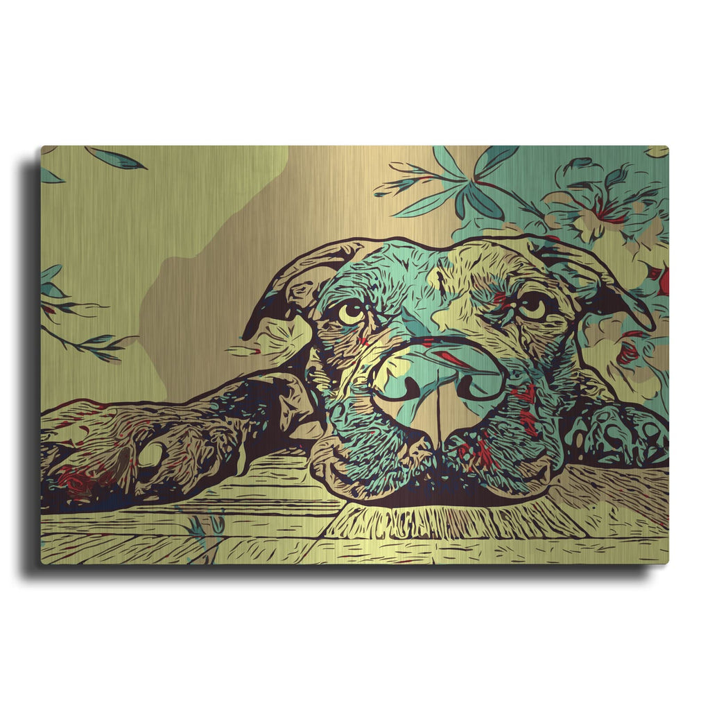 'Pitbull Love Style' by Dean Russo – Metal Wall Art