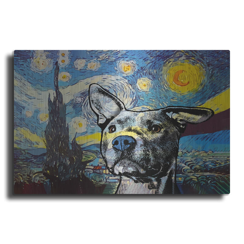 'Starry Pittie' by Dean Russo – Metal Wall Art