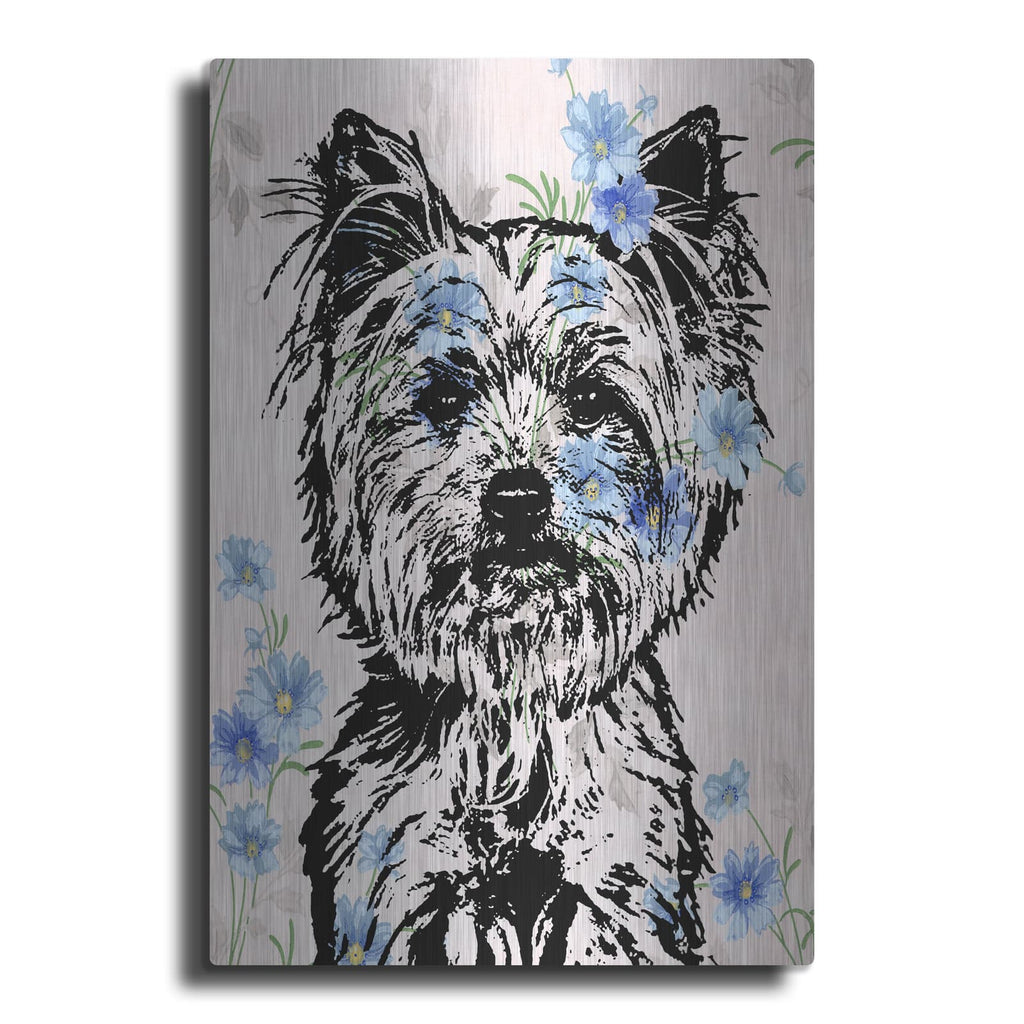 'Straight On Yorkie' by Dean Russo – Metal Wall Art